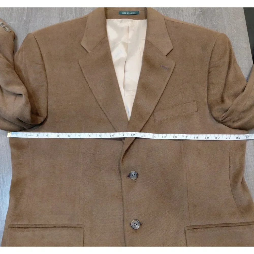 Vtg 90s LRL Lauren Ralph Lauren 2-Button Faux Suede Sport Coat 42R Blazer Preppy